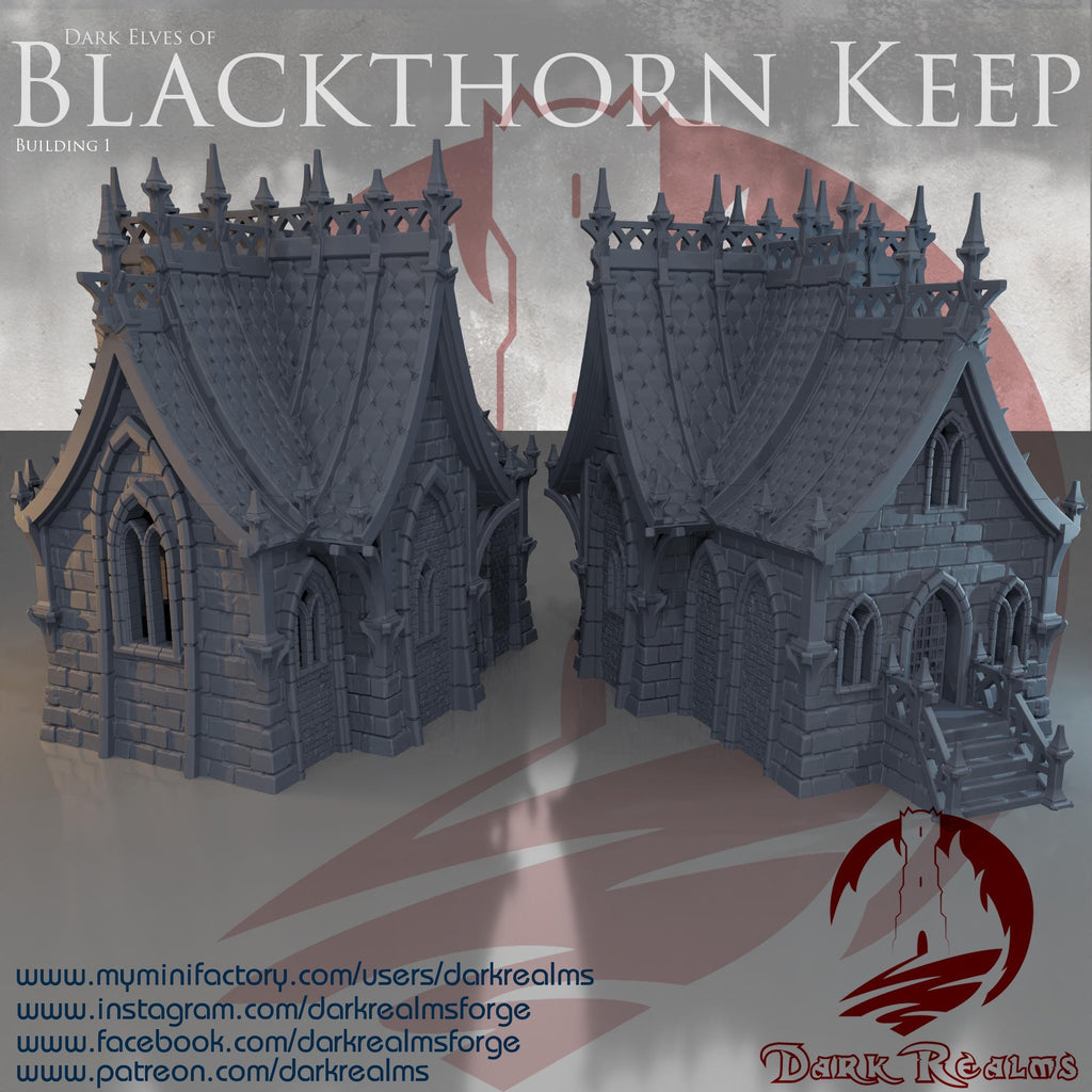 Dark Elf House (1) - Fantasy Scenery in PLA