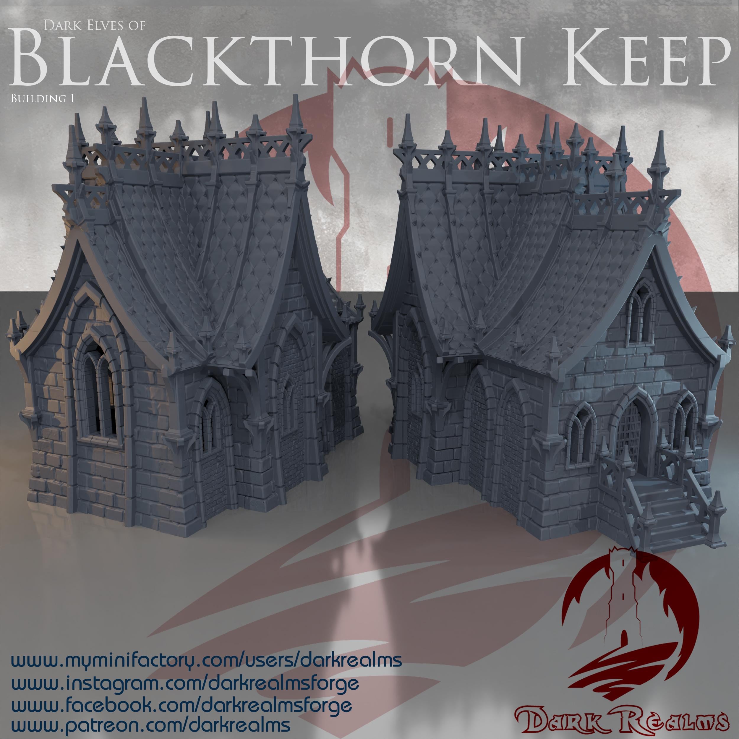 Dark Elf House (1) - Fantasy Scenery in PLA