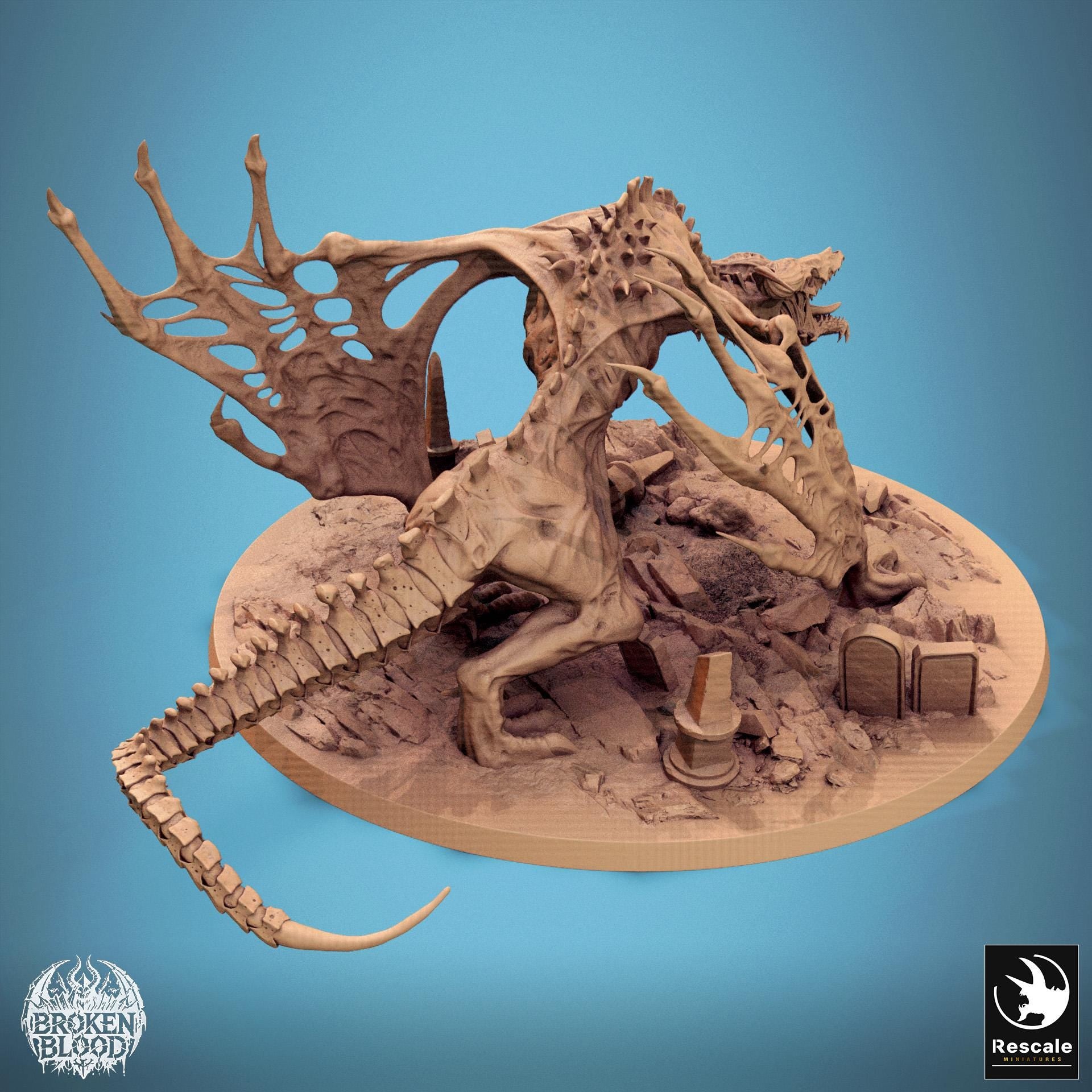 Wyvern Bann – Resin Miniature for D&D, 32mm