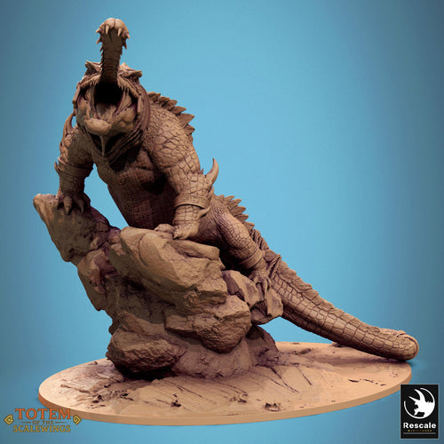Ancient Alligator – Miniatura de resina para D&D, 32 mm