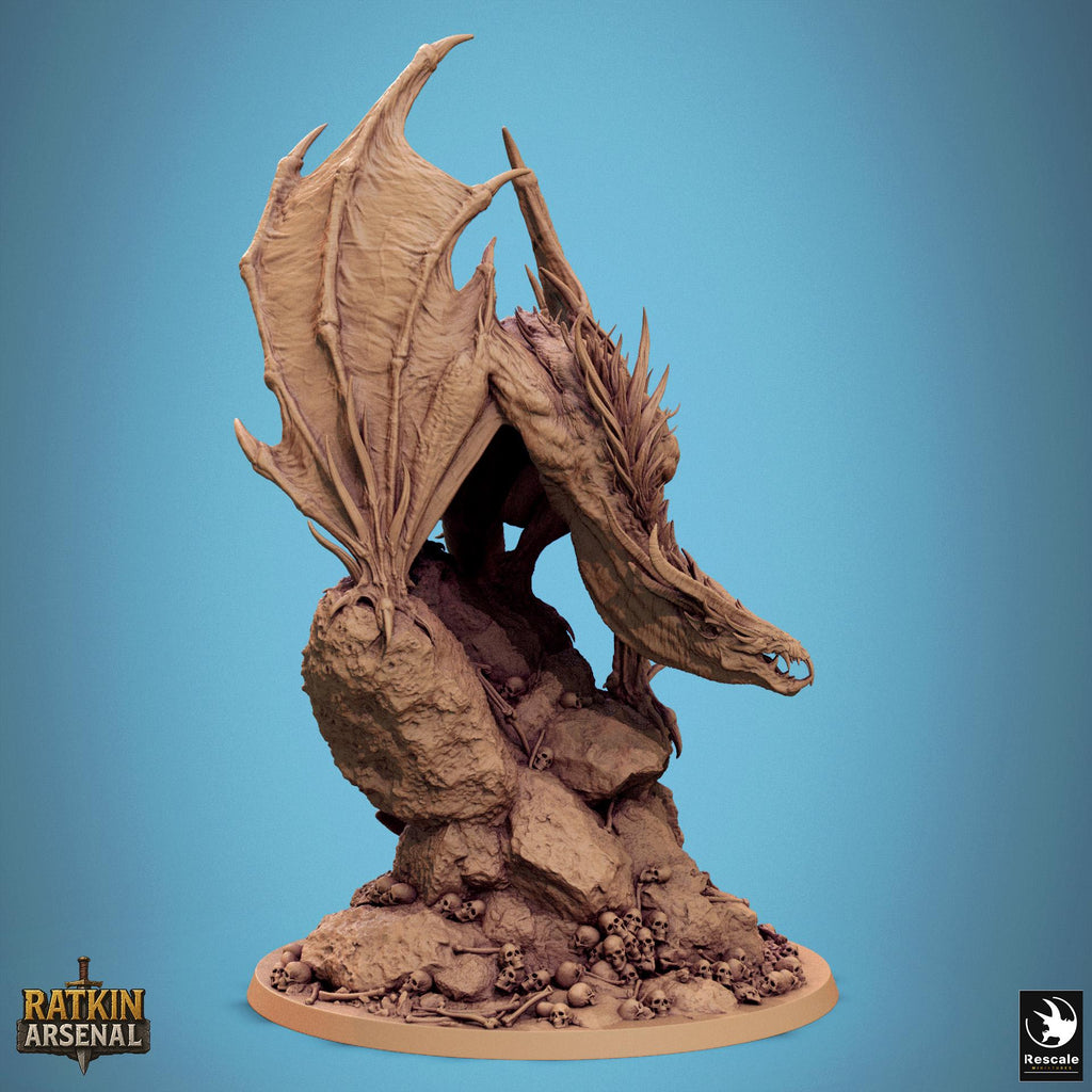 Blind Crypt Wyrm – Resin miniature for D&D, 32mm