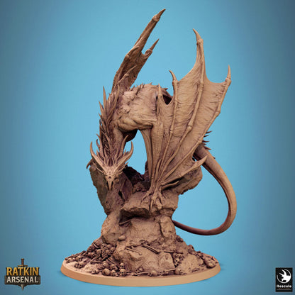 Blind Crypt Wyrm - Rescale / Dragón / ESDLA / LOTR / El Señor de los Anillos / Dragones y Mazmorras / Pathfinder / D&D / Juego de mesa