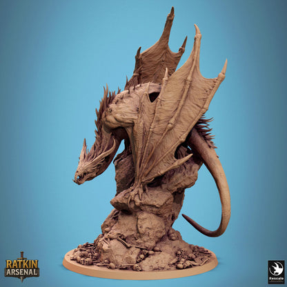 Blind Crypt Wyrm - Rescale / Dragón / ESDLA / LOTR / El Señor de los Anillos / Dragones y Mazmorras / Pathfinder / D&D / Juego de mesa