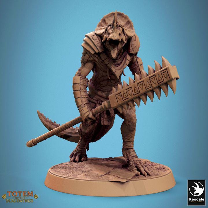 Lizardman Grimscale Pack – Resin Miniatures Pack, 32mm