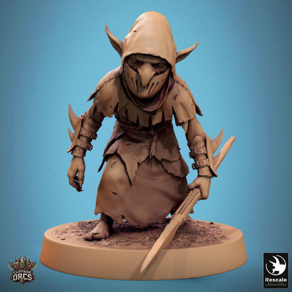 Pack Brutal Goblin Masked - Impreso en 3D / Fantasía / El Señor de los Anillos / Dragones y Mazmorras / Pathfinder / DND / Miniatura