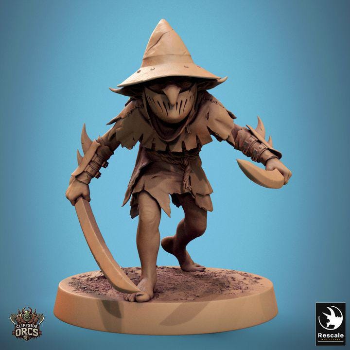 Pack Brutal Goblin Masked – Pack de miniaturas de resina, 32 mm