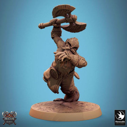 Pack Dwarf Warriors - 3D / Fantasía / El Señor de los Anillos / Dragones y Mazmorras / Pathfinder / DND / Miniatura