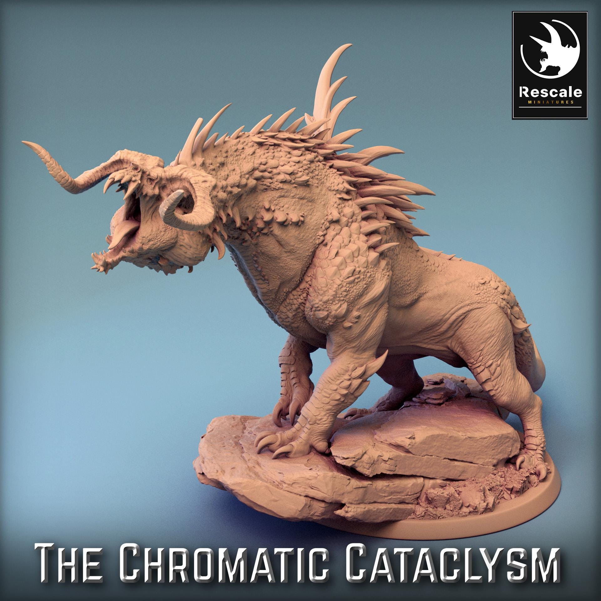 Black Guardian Dragon - Resin miniature for D&D, 32mm