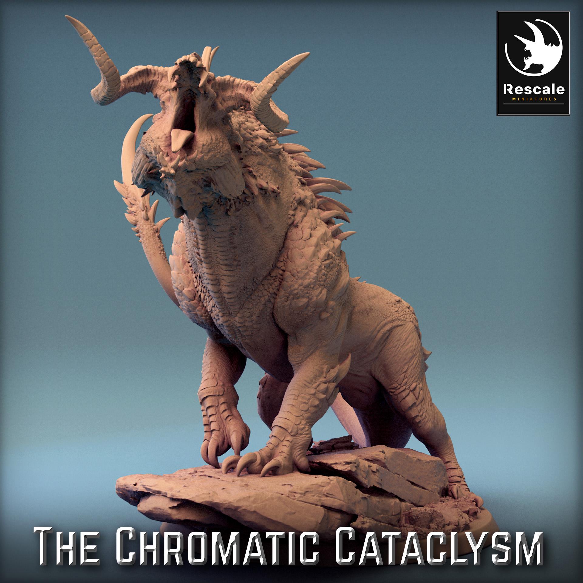 Black Guardian Dragon - Resin miniature for D&D, 32mm