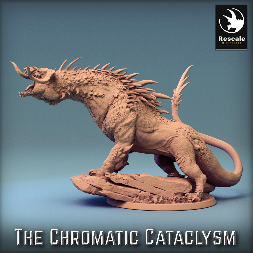 Black Guardian Dragon - Resin miniature for D&D, 32mm