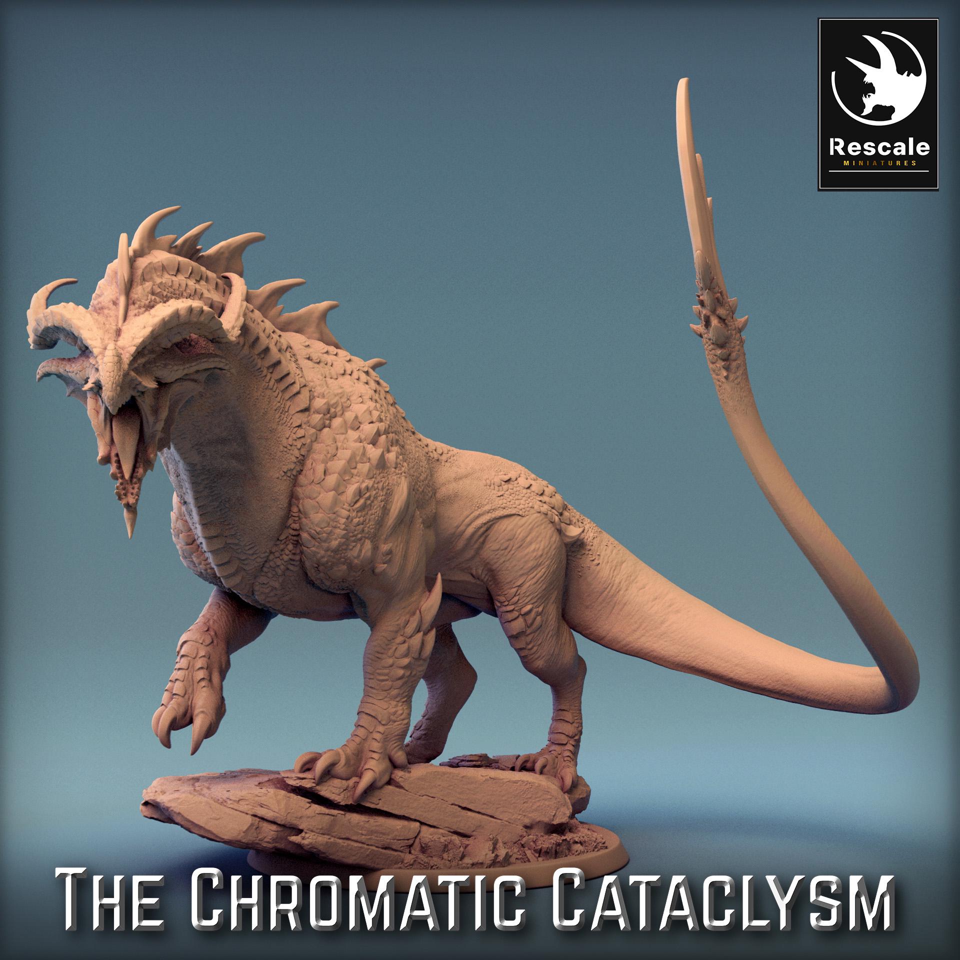 Red Guardian Dragon - Resin Miniature for D&D, 32mm