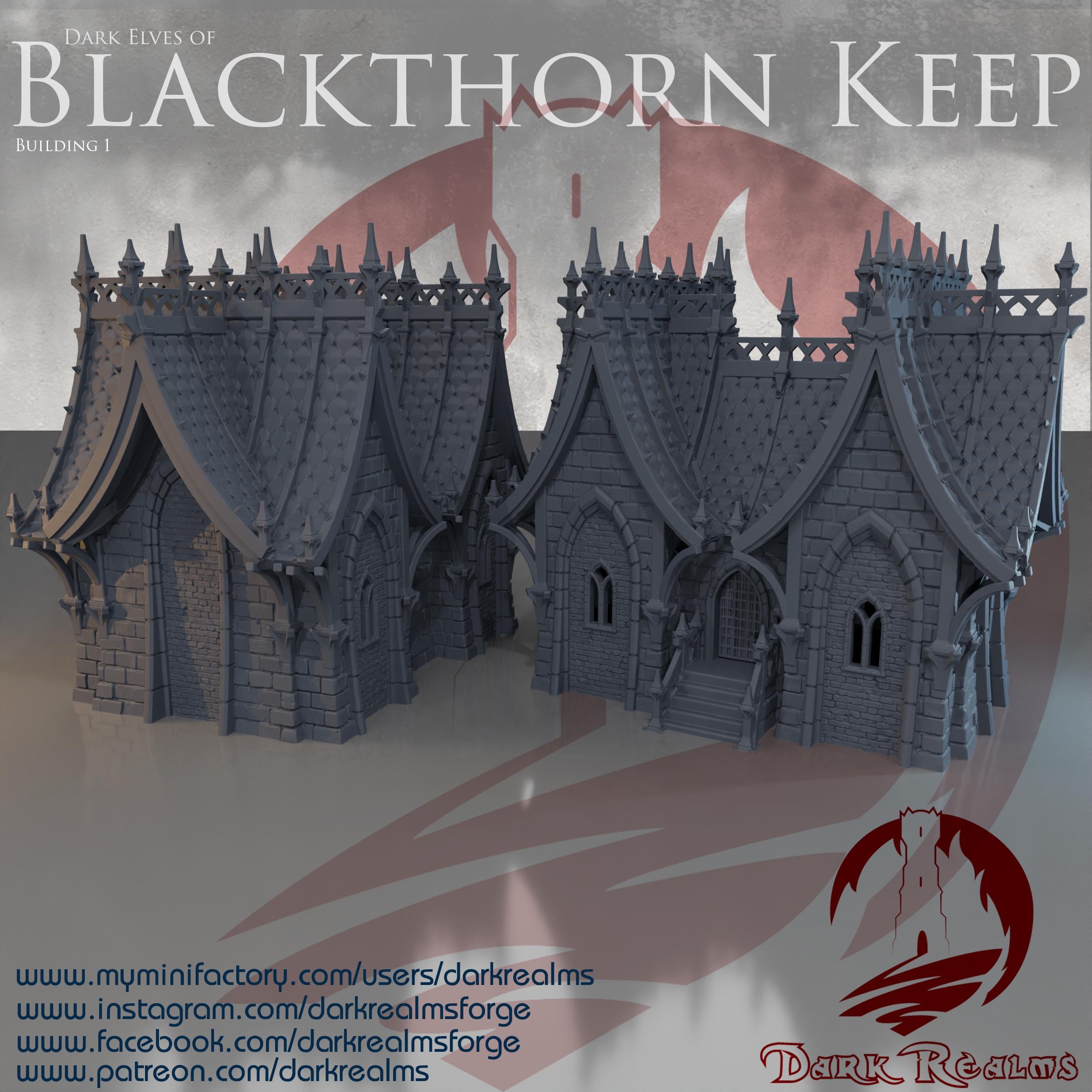 Dark Elf House(2) - Fantasy Scenery in PLA