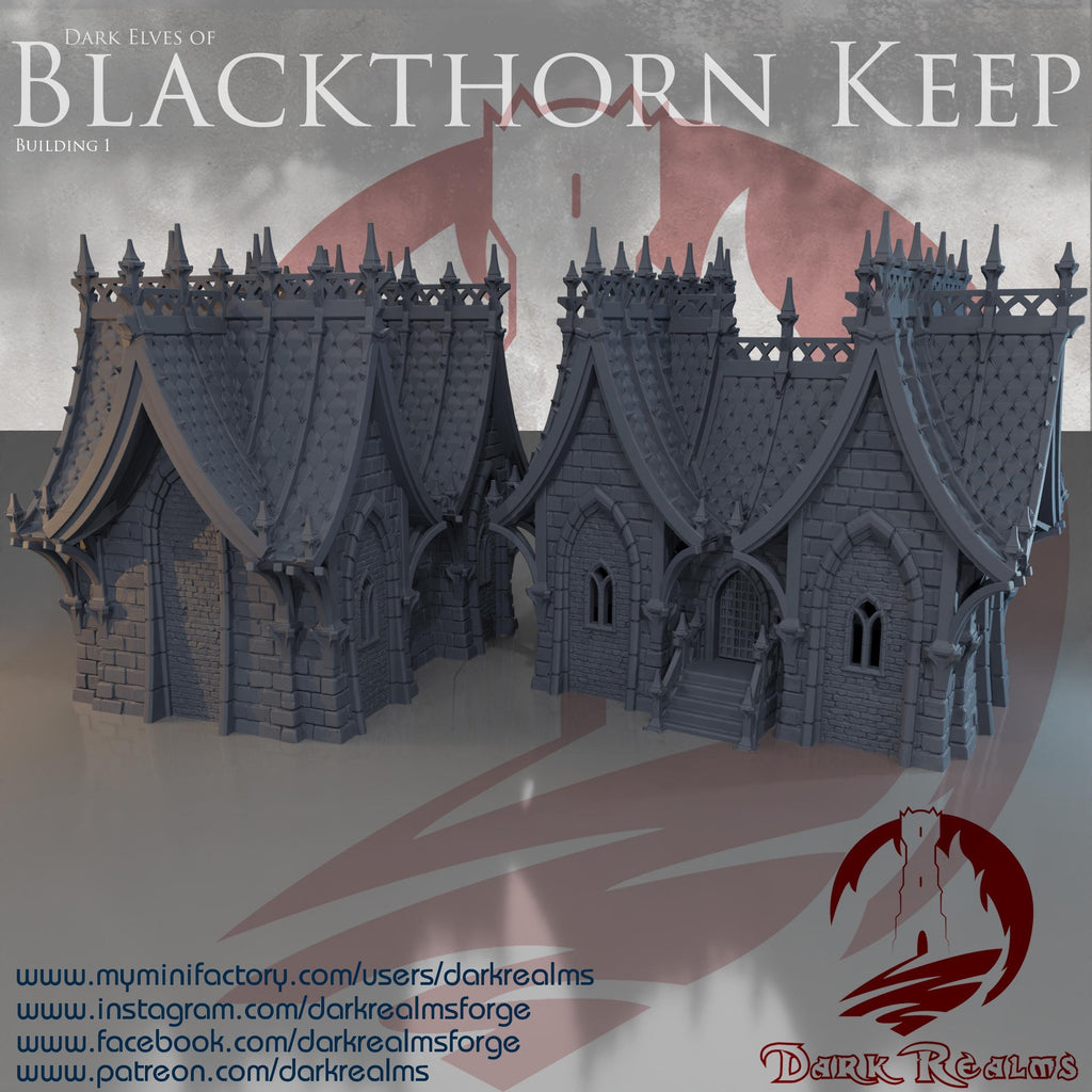 Dark Elf House(2) - Fantasy Scenery in PLA