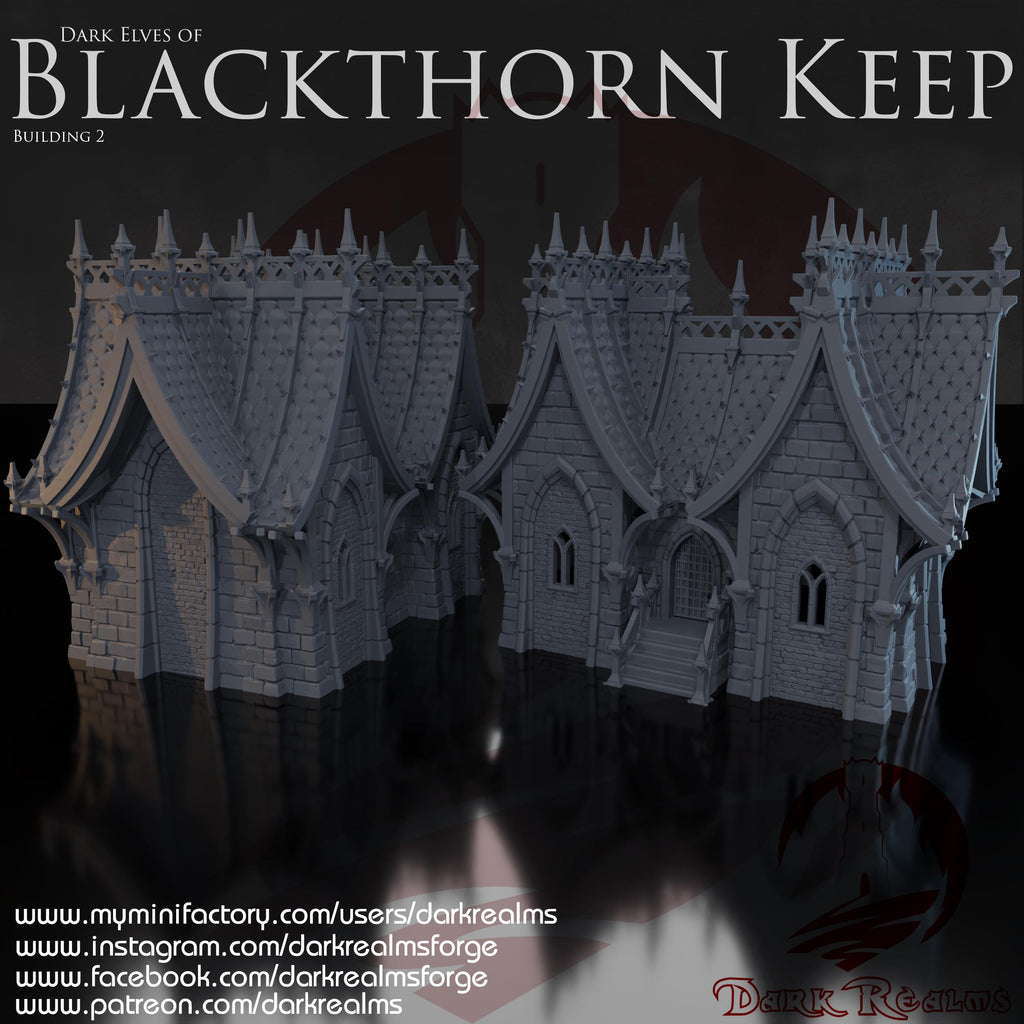 Dark Elf House(2) - Fantasy Scenery in PLA