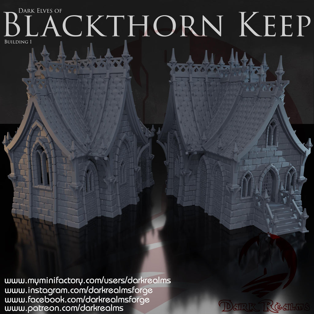 Dark Elf House (1) - Fantasy Scenery in PLA