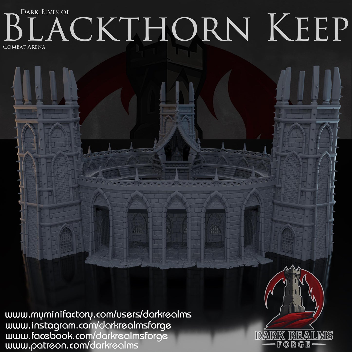 Blackthorn Keep - Combat Arena - Rol / Wargame / Terreno / Paisaje / Ruinas / El Señor de los Anillos / Dragones y Mazmorras / Pathfinder