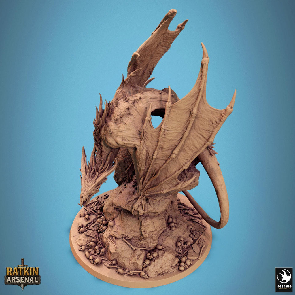 Blind Crypt Wyrm – Resin miniature for D&D, 32mm
