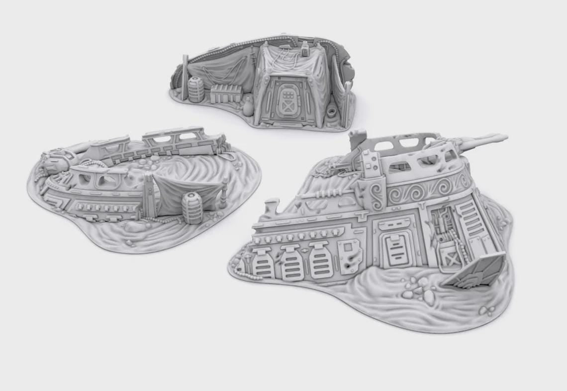 Esquife Derribado – Escenografía compatible con Star Wars: Legion y Shatterpoint