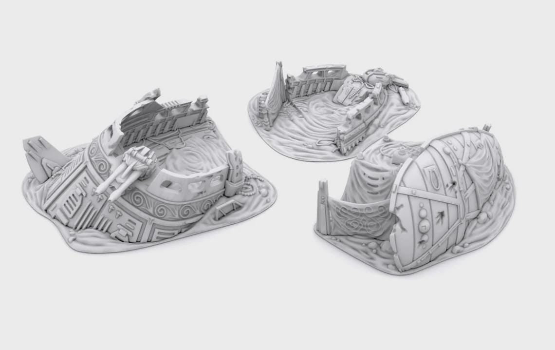 Esquife Derribado – Escenografía compatible con Star Wars: Legion y Shatterpoint