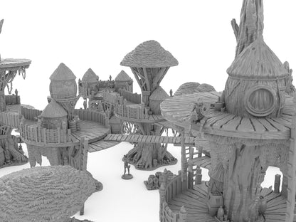 Poblado EWOK en la LUNA de ENDOR compatible con Star Wars Legión / Shatterpoint / Imperial Assault Imperial Terrain / Mesa Completa