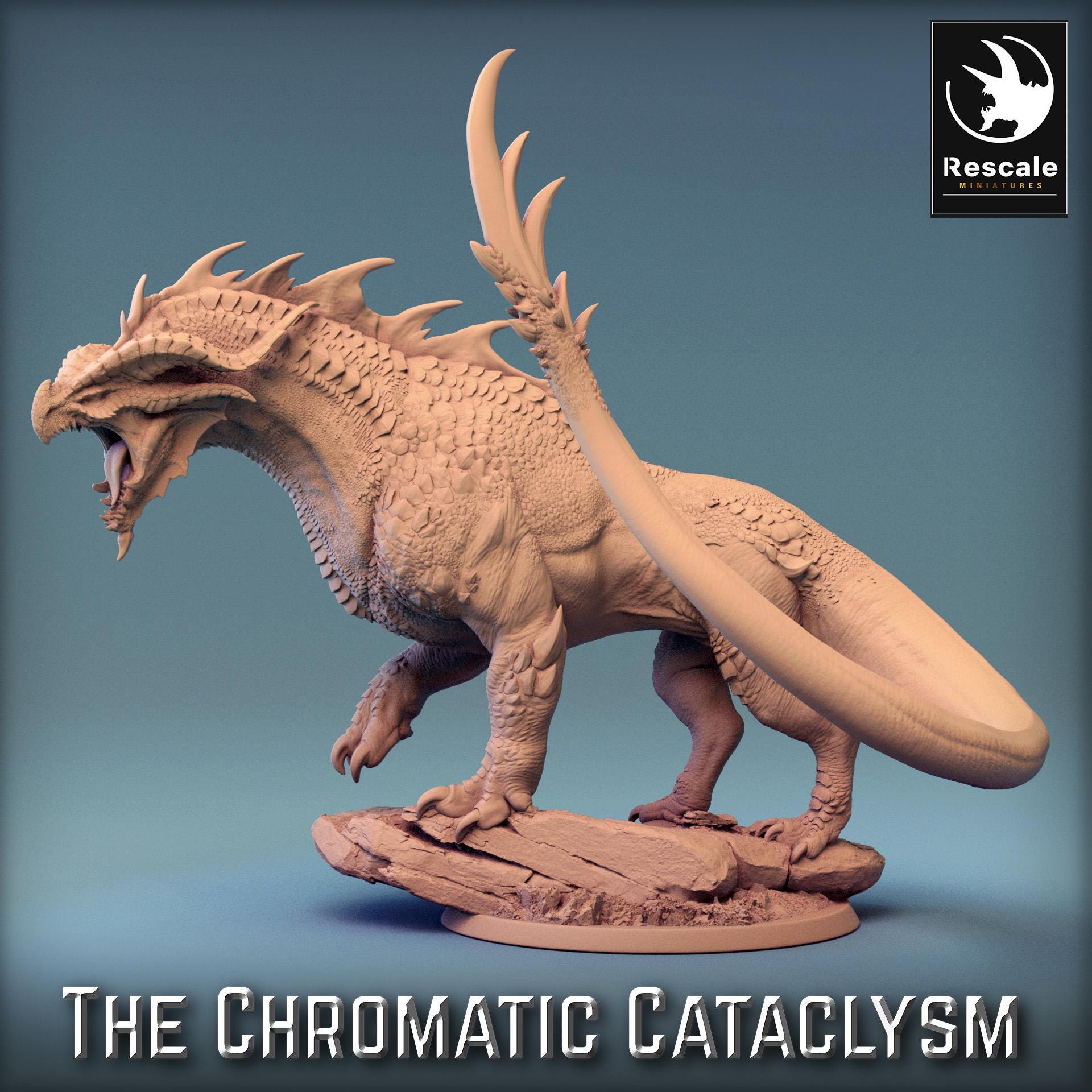Red Guardian Dragon - Resin Miniature for D&D, 32mm