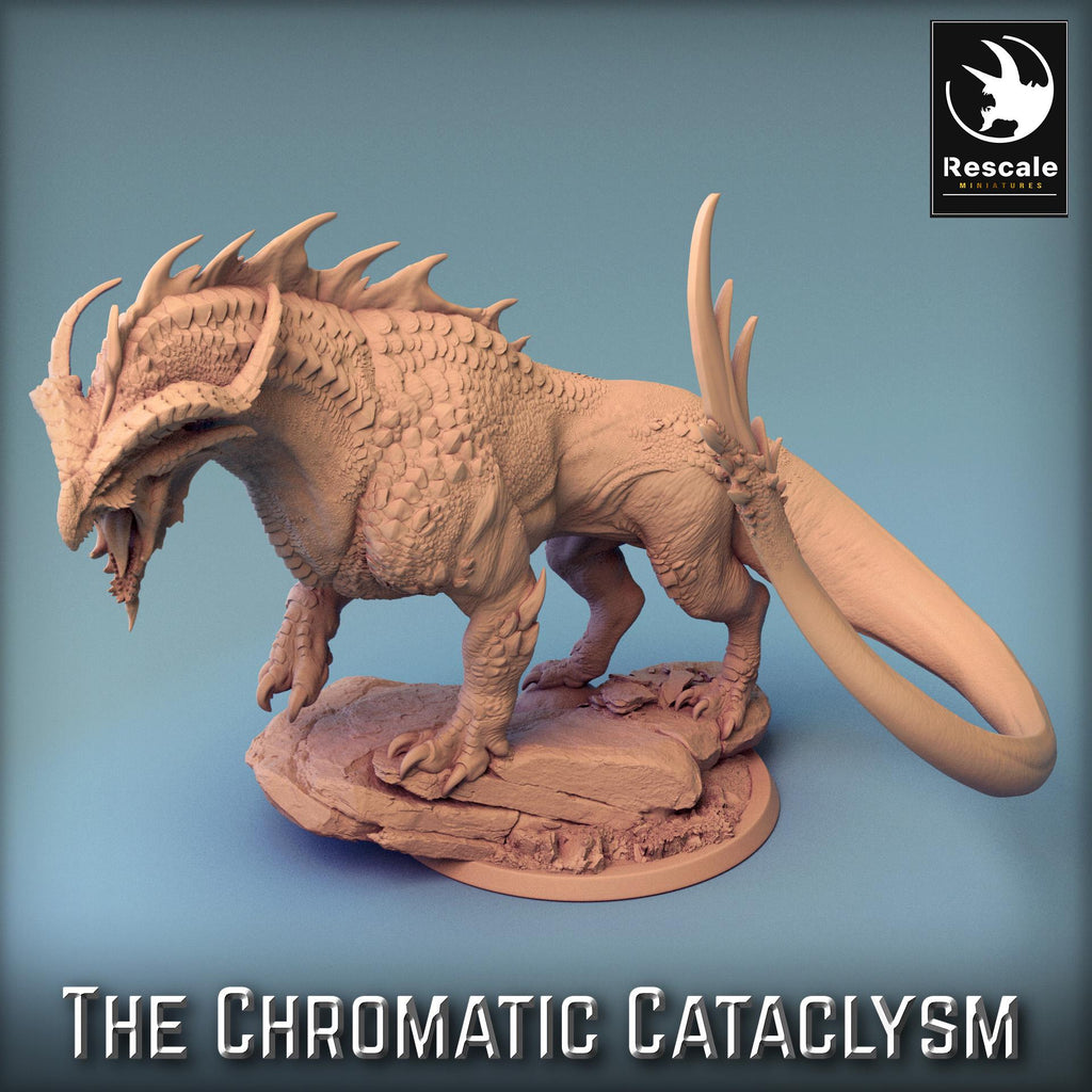 Red Guardian Dragon - Resin Miniature for D&D, 32mm