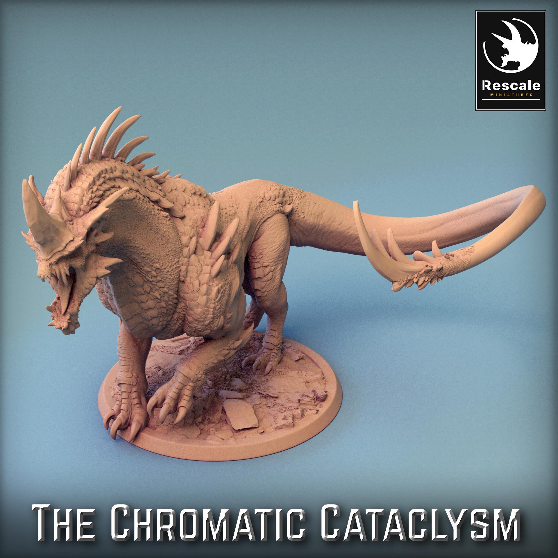 Blue Guardian Dragon – Resin Miniature for D&D, 32mm