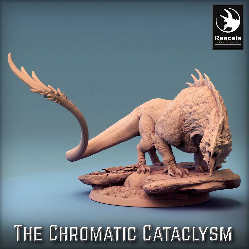 Dragonspawn White – Resin miniature for D&D, 32mm