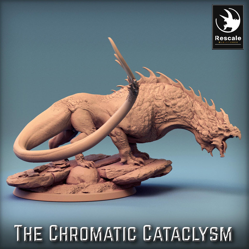 Dragonspawn White – Resin miniature for D&D, 32mm