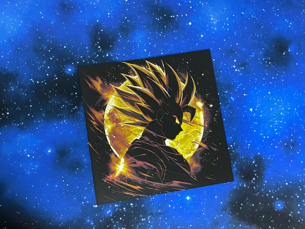 Placa decorativa Goku Super Saiyajin - Hueforge / 3D / cine / collage / decoración – Pieza decorativa impresa en 3D