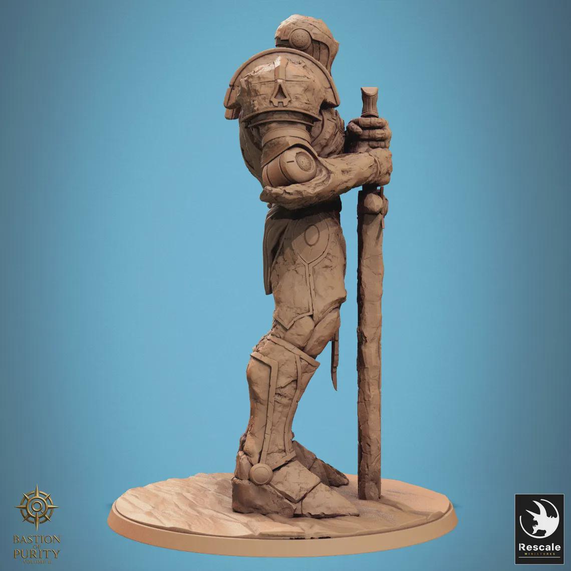 Sanctified Stoneguard - Impreso en 3D / Fantasía / El Señor de los Anillos / Dragones y Mazmorras / Pathfinder / DND / Miniatura