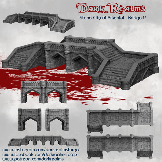 Dark realms - Arkenfel Stone Bridge - DND / D&D / Terreno / rol / El Señor de los Anillos / Dragones y Mazmorras / Pathfinder