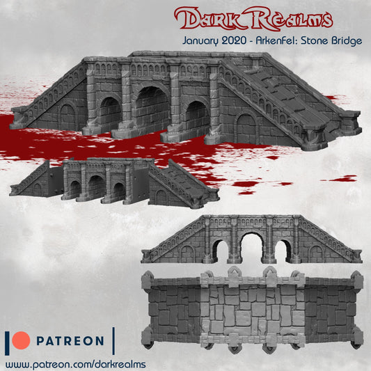 Dark realms - Arkenfel Stone Bridge - DND / D&D / Terreno / rol / El Señor de los Anillos / Dragones y Mazmorras / Pathfinder