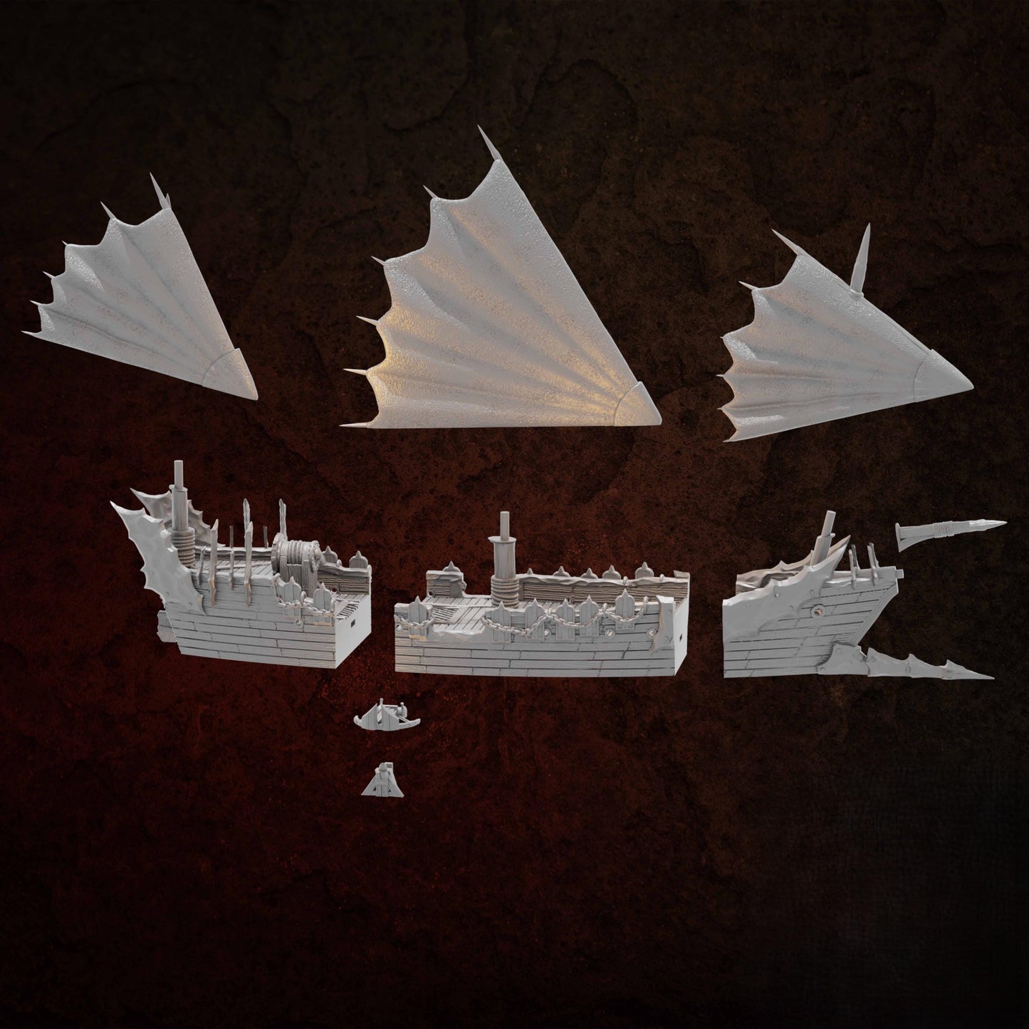 Dark Realms - Corsair Ship - Terreno / rol / El Señor de los Anillos / Dragones y Mazmorras / Pathfinder / DND / D&D