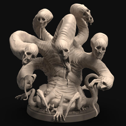 Falsa Hidra Adulta - Impreso en 3D / Fantasía / El Señor de los Anillos / Dragones y Mazmorras / Pathfinder / DND / Miniatura / Rol