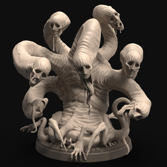 Falsa Hidra Adulta - Impreso en 3D / Fantasía / El Señor de los Anillos / Dragones y Mazmorras / Pathfinder / DND / Miniatura / Rol