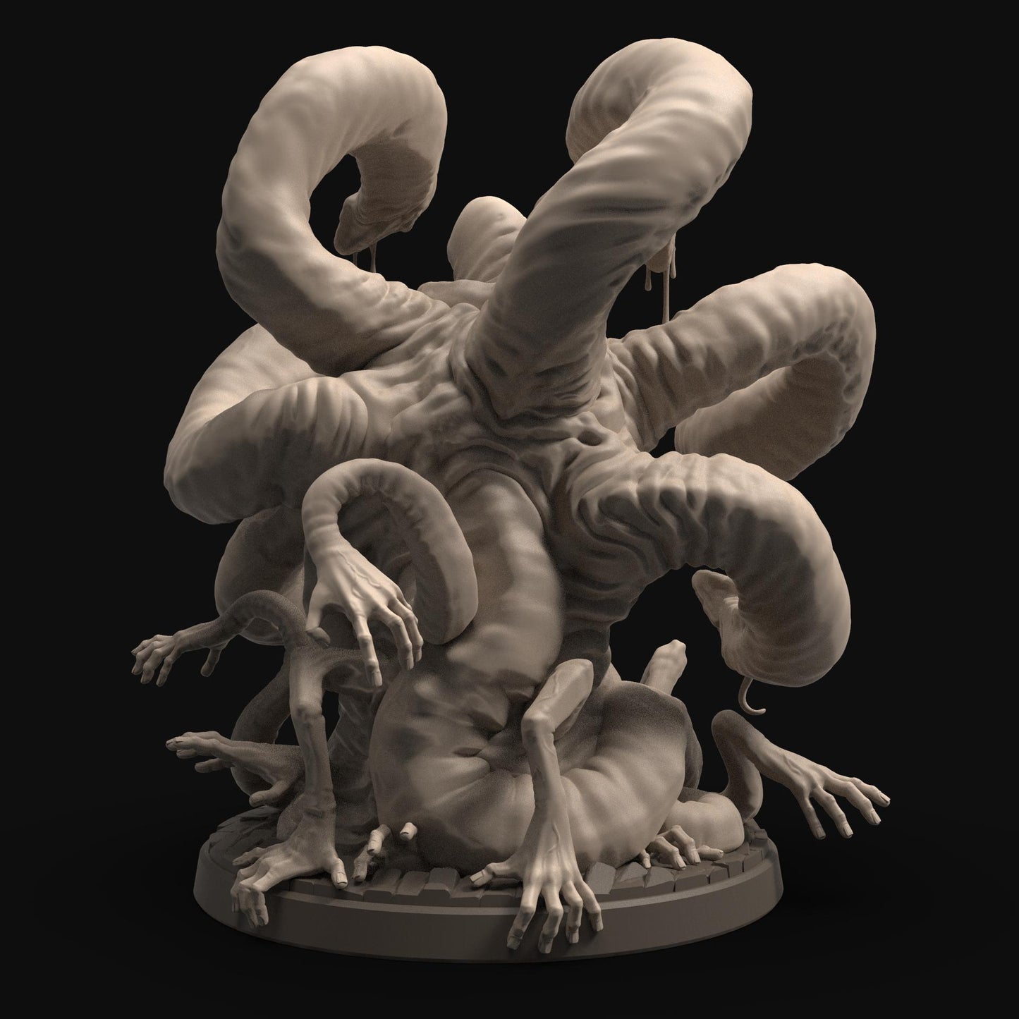 Falsa Hidra Adulta - Impreso en 3D / Fantasía / El Señor de los Anillos / Dragones y Mazmorras / Pathfinder / DND / Miniatura / Rol