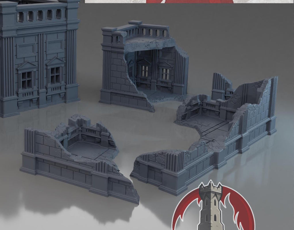 Edificio y Ruinas 1 – Escenografía de fantasía en PLA