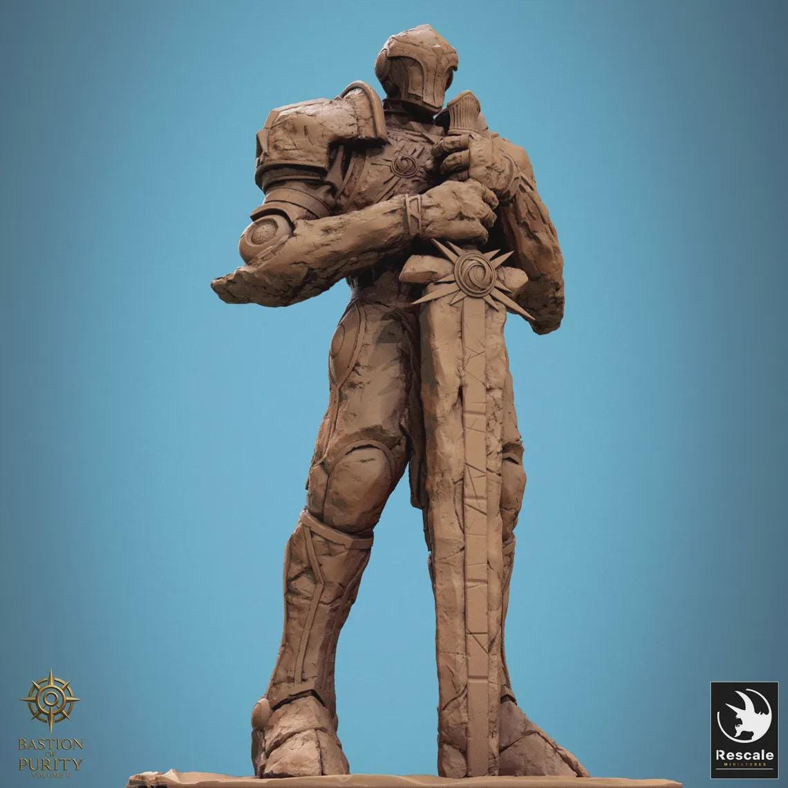 Sanctified Stoneguard – Resin miniature for D&D, 32mm