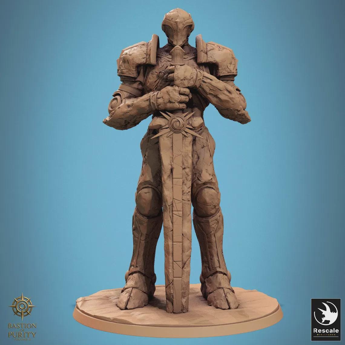 Sanctified Stoneguard - Impreso en 3D / Fantasía / El Señor de los Anillos / Dragones y Mazmorras / Pathfinder / DND / Miniatura