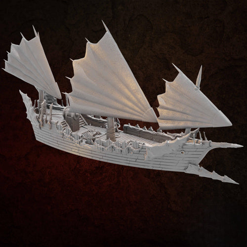 Dark Realms - Corsair Ship - PLA fantasy scenery