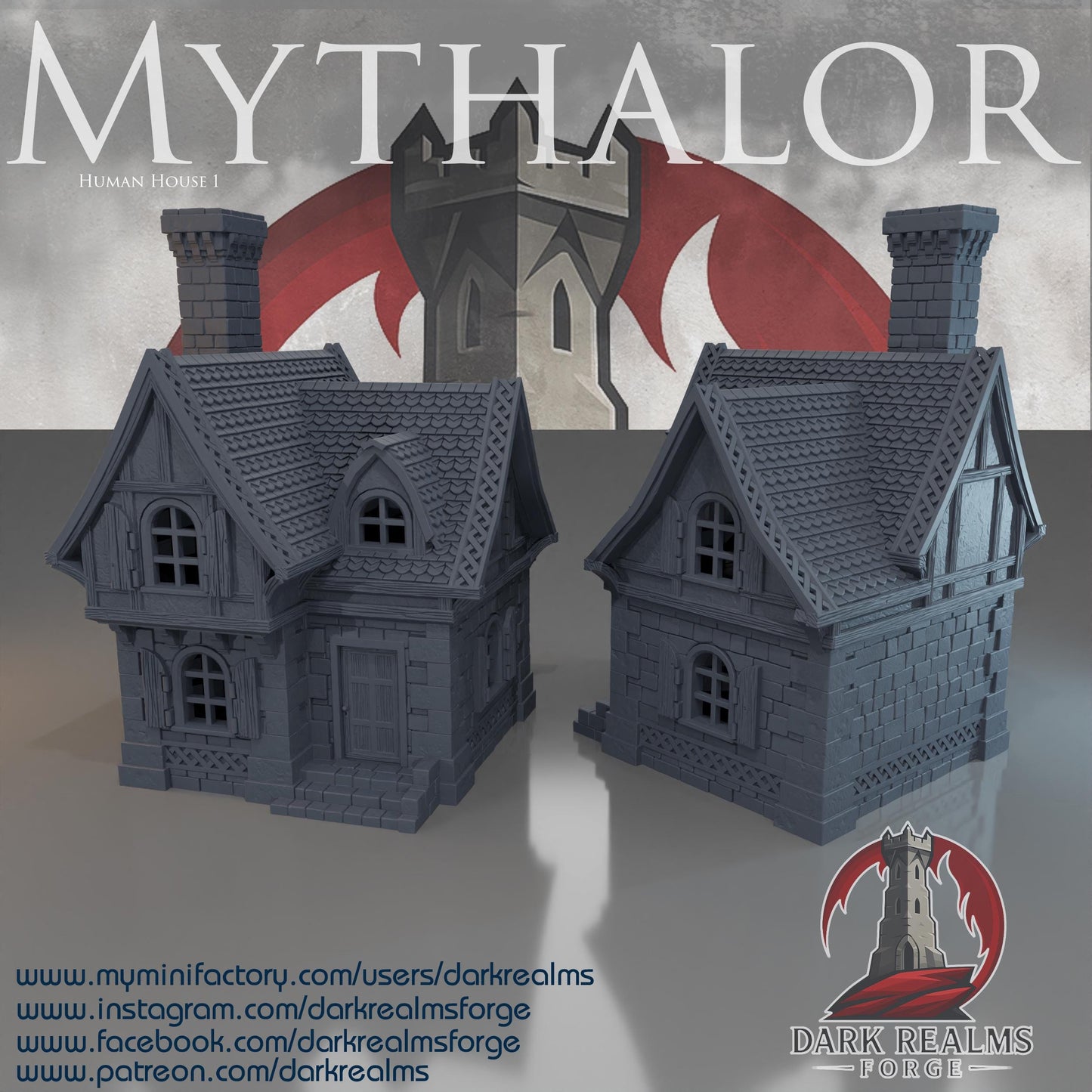 Dark Realms - Mythalor - Human House 1 - Fantasía / Terreno / Paisaje / dnd / LOTR / ESDLA / Warhammer / D&D / Pathfinder