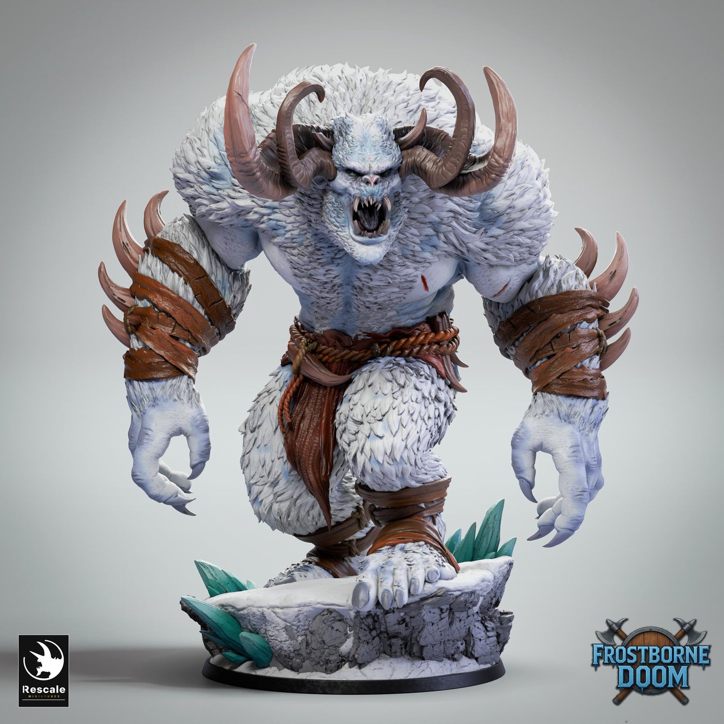 Abominable Yeti - Impreso en 3D / Fantasía / El Señor de los Anillos / Dragones y Mazmorras / Pathfinder / DND / Miniatura