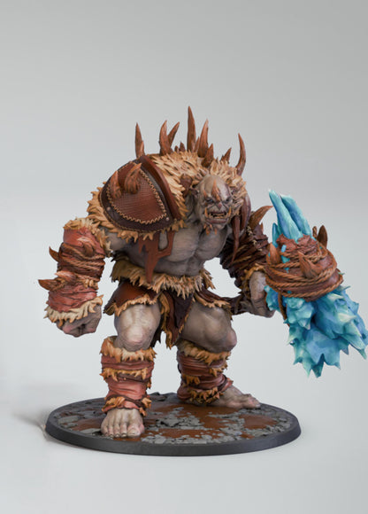 Troll de Blizzard - Impreso en 3D / Fantasía / El Señor de los Anillos / Dragones y Mazmorras / Pathfinder / DND / Miniatura