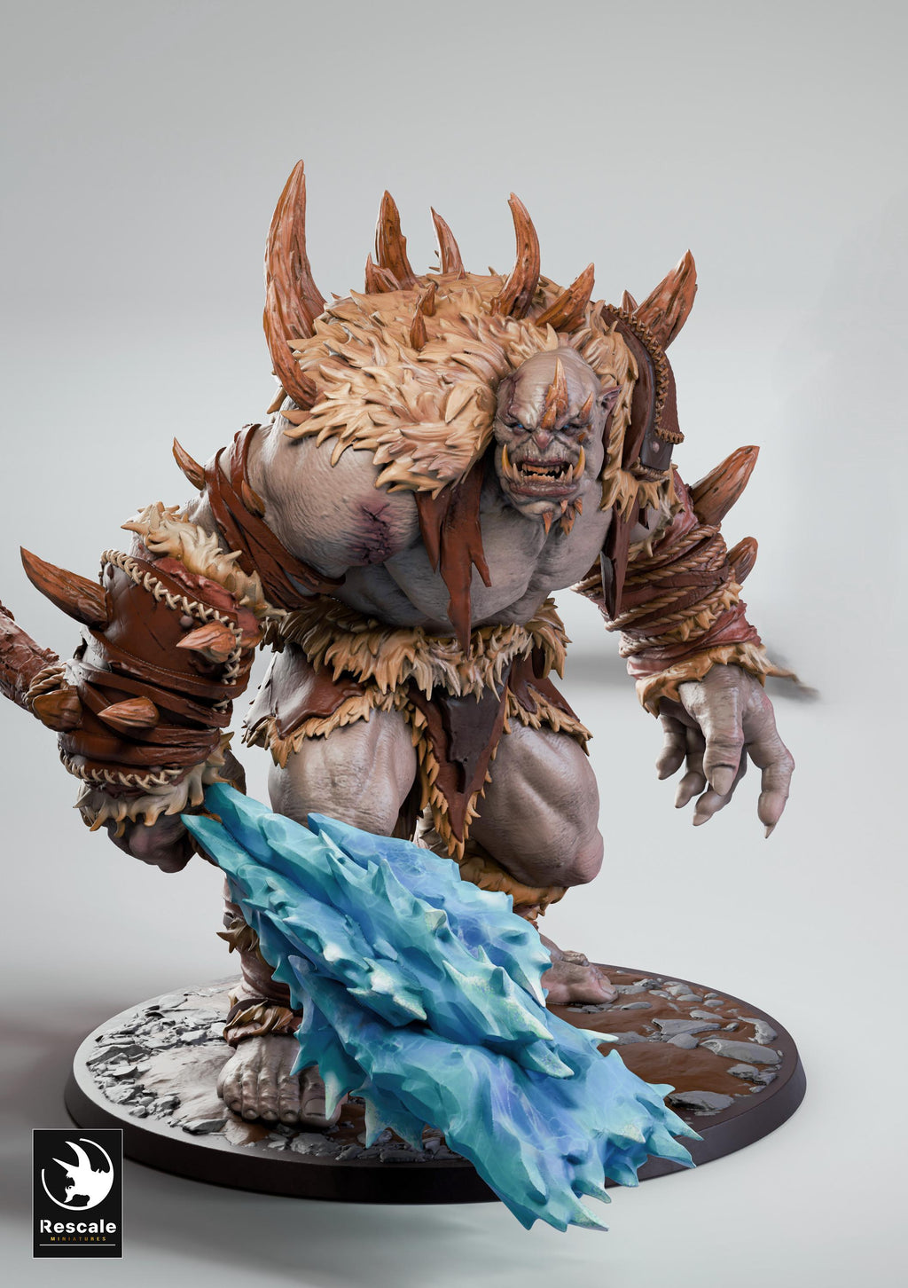 Troll de Blizzard – Miniatura de resina para D&D, 32 mm