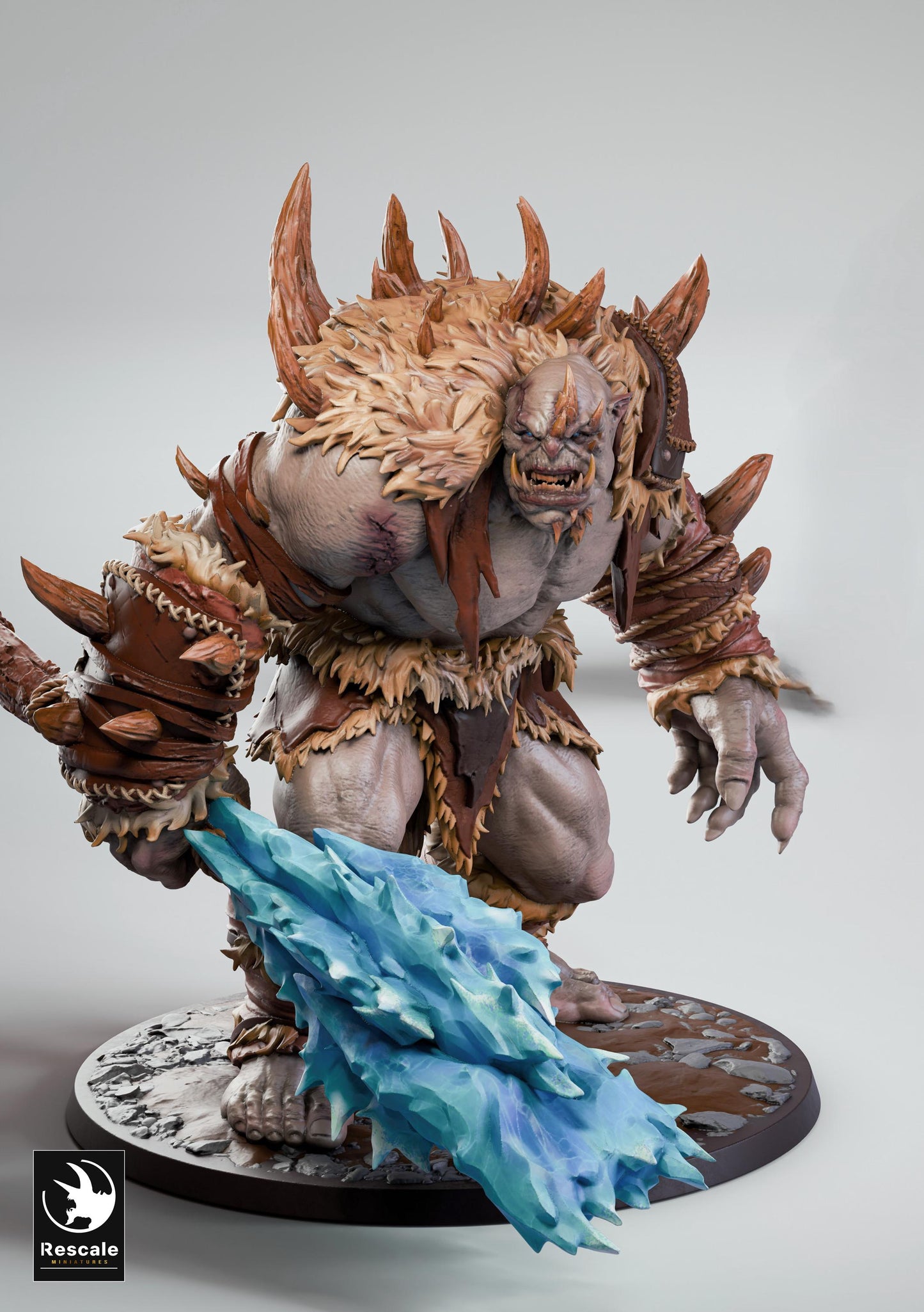 Troll de Blizzard - Impreso en 3D / Fantasía / El Señor de los Anillos / Dragones y Mazmorras / Pathfinder / DND / Miniatura