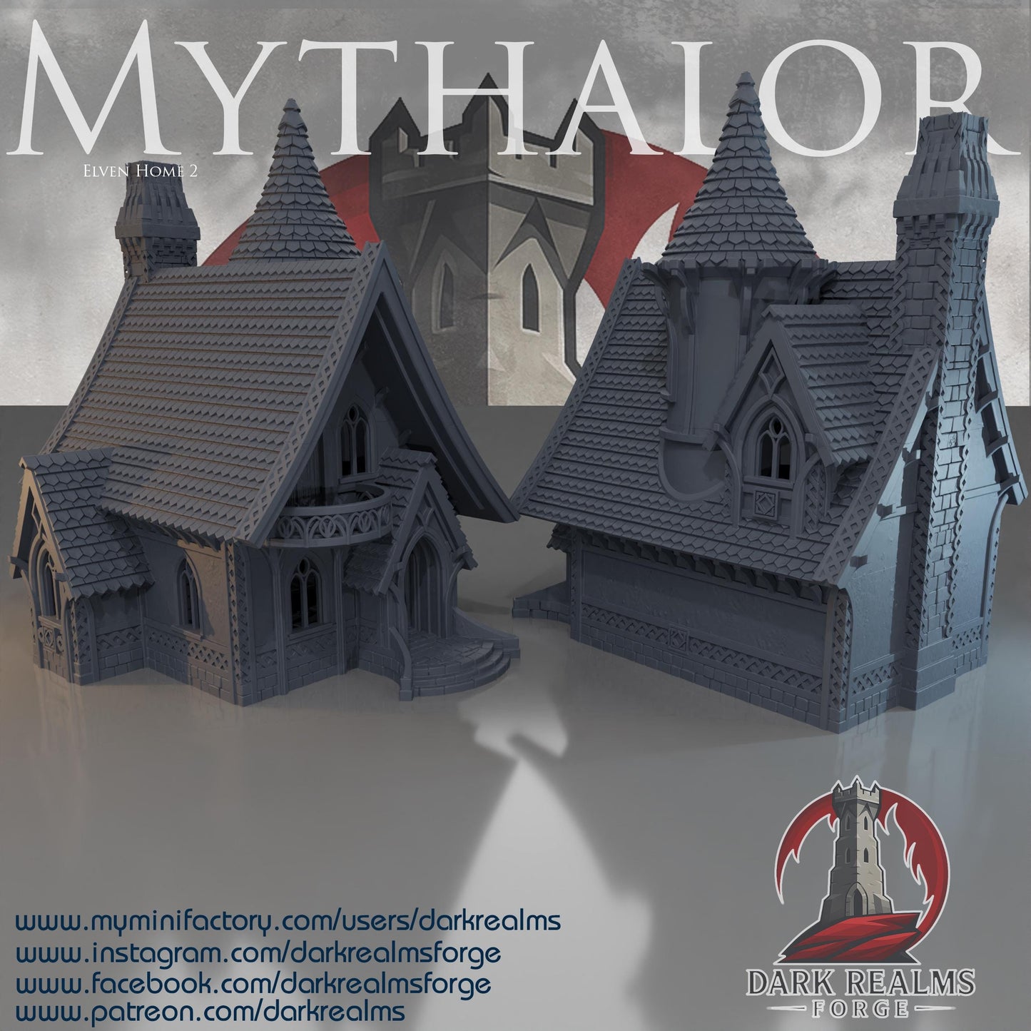 Dark Realms - Mythalor - Elven Home 2 - Fantasía / Terreno / Paisaje / dnd / LOTR / ESDLA / Warhammer / D&D / Pathfinder