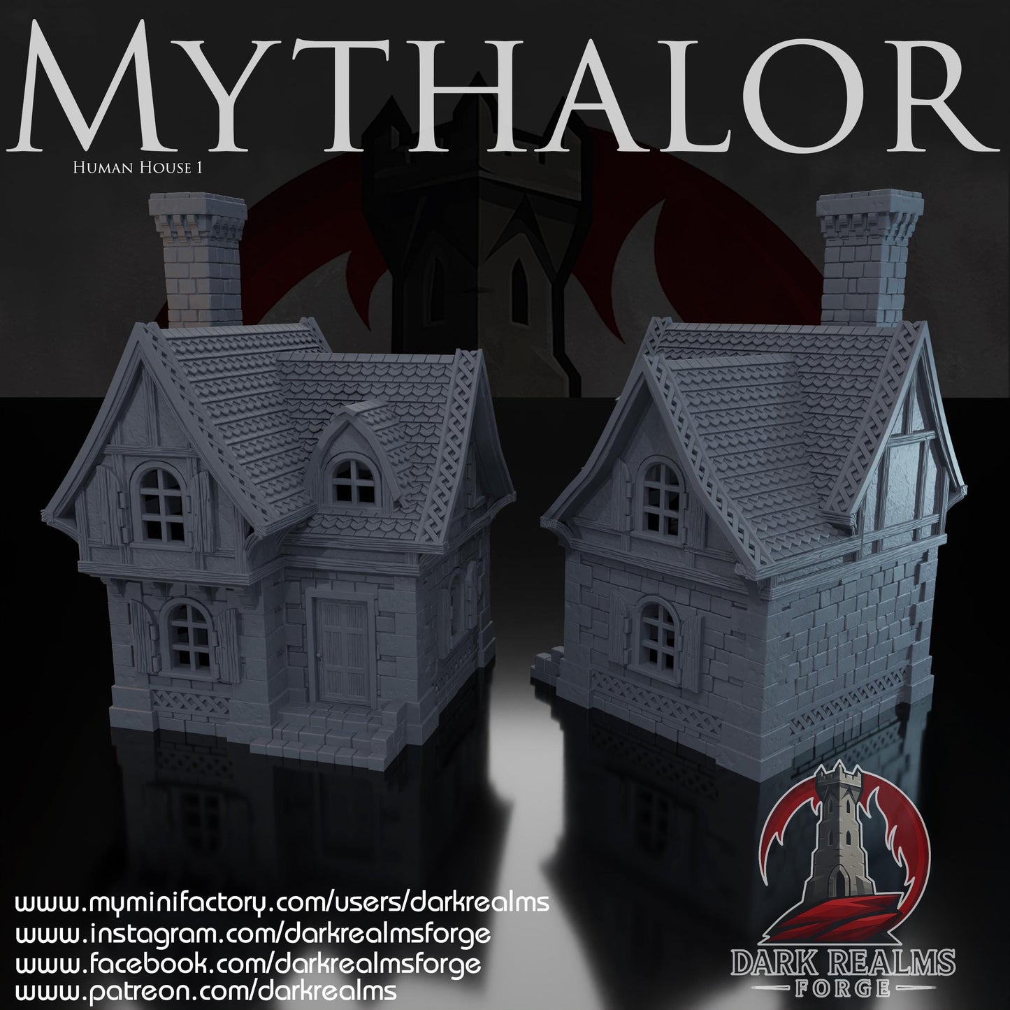 Dark Realms - Mythalor - Human House 1 - Fantasía / Terreno / Paisaje / dnd / LOTR / ESDLA / Warhammer / D&D / Pathfinder