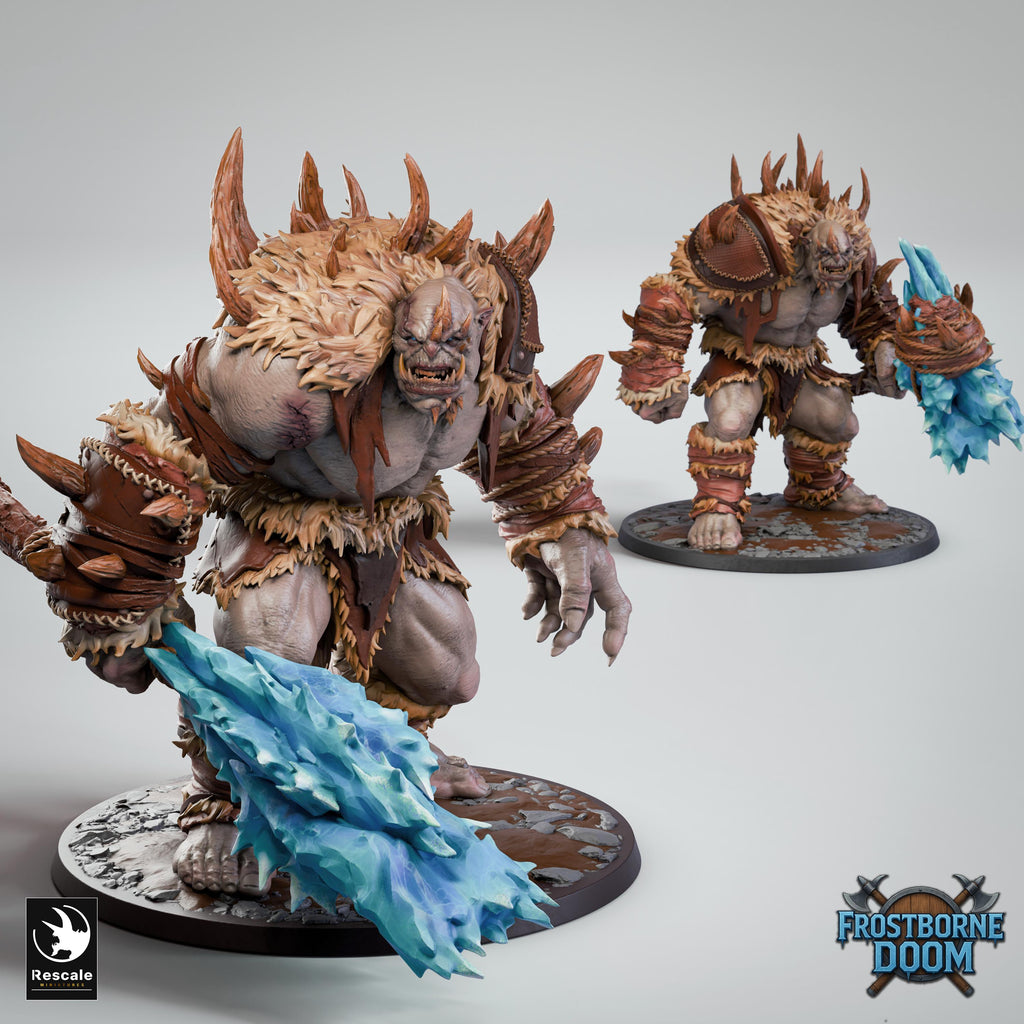 Troll de Blizzard – Miniatura de resina para D&D, 32 mm