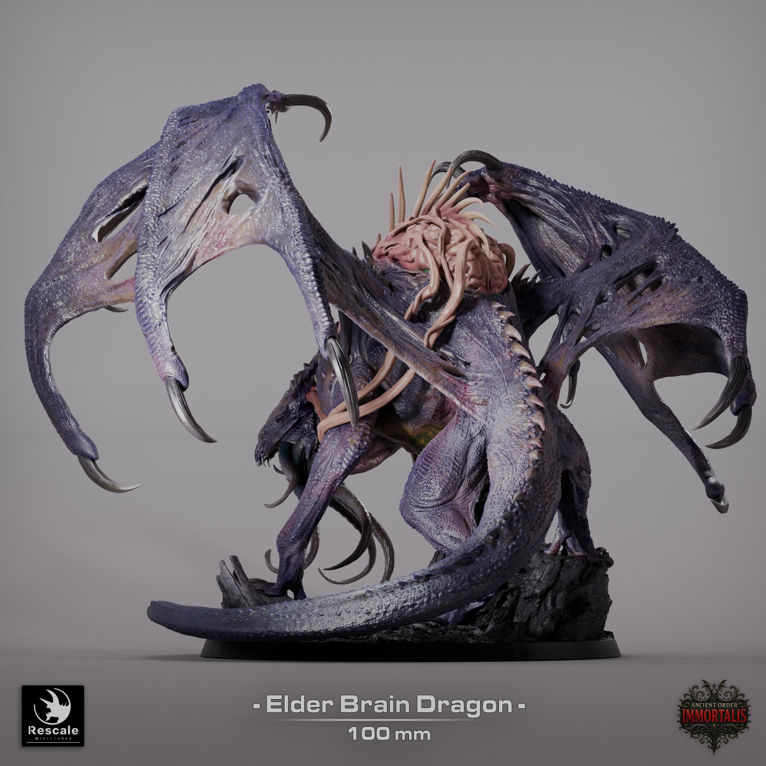 Elder Brain dragon Legendario – Miniatura de resina para D&D, 32 mm